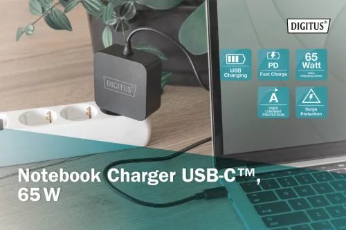 DIGITUS DA-10071 USB-C 65W univerzális notebook/okostelefon/tablet töltő adapter