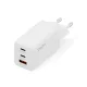 DIGITUS DA-10303 2xUSB-C 1x USB-A GaN II 67W fehér gyorstöltő adapter