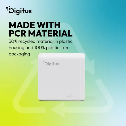 DIGITUS DA-10305 3xUSB-C 1x USB-A GaN II 140W fehér gyorstöltő adapter
