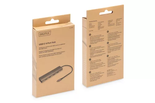 DIGITUS DA-70246 4 portos 4x USB-C 3.1 HUB