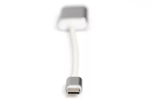 DIGITUS DA-70836 USB-C Gen 3.2 HDMI 4K UHD 60Hz 15cm alumínium ezüst grafikus adapter