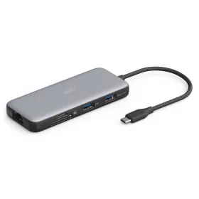   DIGITUS DA-70914 7 portos USB-C 1x HDMI 3x USB 3.2 Gen2 1x RJ45 LAN 1x SD 1x MicroSD 1x PD dokkolóállomás