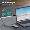 DIGITUS DA-70914 7 portos USB-C 1x HDMI 3x USB 3.2 Gen2 1x RJ45 LAN 1x SD 1x MicroSD 1x PD dokkolóállomás