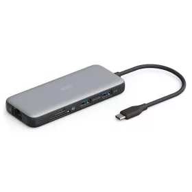   DIGITUS DA-70915 8 portos USB-C 2x HDMI 3x USB 3.0 1x RJ45 LAN 1x SD 1x MicroSD 1x USB-CPD dokkolóállomás