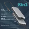 DIGITUS DA-70915 8 portos USB-C 2x HDMI 3x USB 3.0 1x RJ45 LAN 1x SD 1x MicroSD 1x USB-CPD dokkolóállomás