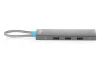 DIGITUS DA-70920 8 portos 1x USB-C 3x USB-A Gen 3.2 5Gbit/s 3x USB-A 2.0 1x USB-C Power Delivery 1x HDMI 2.0 UHD 4K 60Hz 1xGbE RJ45 LAN port alumínium szürke dokkolóállomás