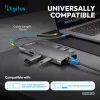 DIGITUS DA-70921 8 portos 4x USB-A 1x USB-C Gen 3.2 5Gbit/s 1x USB-C Power Delivery 1xGbE RJ45 LAN port 1x HDMI alumínium szürke dokkolóállomás
