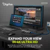 DIGITUS DA-70921 8 portos 4x USB-A 1x USB-C Gen 3.2 5Gbit/s 1x USB-C Power Delivery 1xGbE RJ45 LAN port 1x HDMI alumínium szürke dokkolóállomás