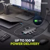 DIGITUS DA-70921 8 portos 4x USB-A 1x USB-C Gen 3.2 5Gbit/s 1x USB-C Power Delivery 1xGbE RJ45 LAN port 1x HDMI alumínium szürke dokkolóállomás