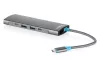 DIGITUS DA-70921 8 portos 4x USB-A 1x USB-C Gen 3.2 5Gbit/s 1x USB-C Power Delivery 1xGbE RJ45 LAN port 1x HDMI alumínium szürke dokkolóállomás