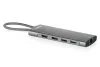 DIGITUS DA-70922 9 portos 4x USB-A 1x USB-C Gen 3.2 5Gbit/s 1x USB-C Power Delivery 2x HDMI 2.0 UHD 4K 60Hz 1xGbE RJ45 LAN port alumínium szürke dokkolóállomás