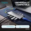 DIGITUS DA-70922 9 portos 4x USB-A 1x USB-C Gen 3.2 5Gbit/s 1x USB-C Power Delivery 2x HDMI 2.0 UHD 4K 60Hz 1xGbE RJ45 LAN port alumínium szürke dokkolóállomás