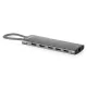 DIGITUS DA-70923 11 portos 3x USB-A 2x USB-C Gen 3.2 5Gbit/s 2x USB-A 2.0 1x USB-C Power Delivery 2x HDMI 1xGbE RJ45 LAN port alumínium szürke dokkolóállomás