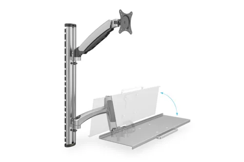 DIGITUS DA-90354 flexibilis monitor VESA 100x100 + billentyűzet tartó konzol fali munkaállomás