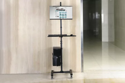 DIGITUS DA-90374 Univerzális állítható fekete mobil munkaállomás