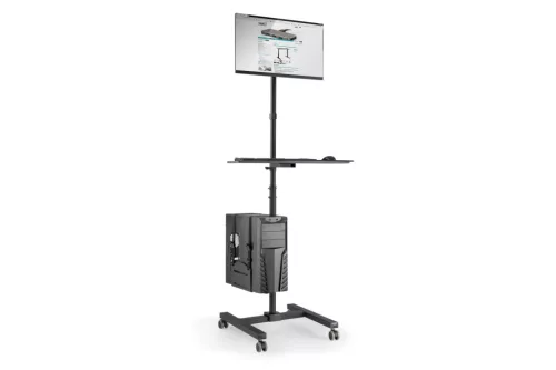 DIGITUS DA-90374 Univerzális állítható fekete mobil munkaállomás
