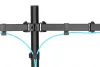 DIGITUS DA-90400 Univerzális (VESA 75/100) dupla fekete monitor tartó konzol