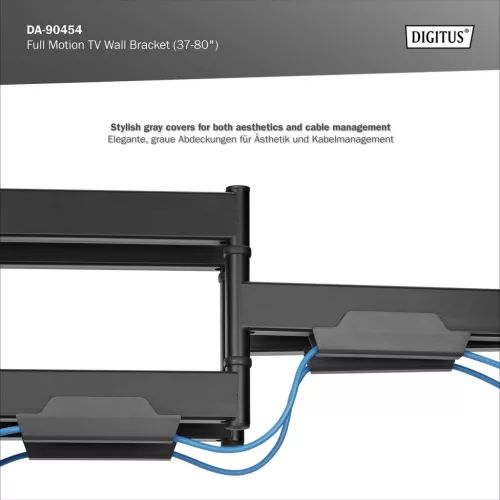 DIGITUS DA-90454 37-80"" VESA max 60kg kihúzható fali TV konzol