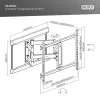 DIGITUS DA-90454 37-80"" VESA max 60kg kihúzható fali TV konzol