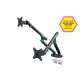 DIGITUS DA-90471 Dupla univerzális (VESA 75/100) mechanikus rugós fekete monitor tartó konzol