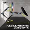 DIGITUS DA-90471 Dupla univerzális (VESA 75/100) mechanikus rugós fekete monitor tartó konzol