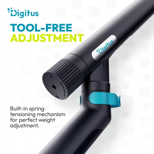 DIGITUS DA-90471 Dupla univerzális (VESA 75/100) mechanikus rugós fekete monitor tartó konzol