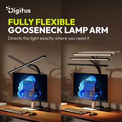 DIGITUS DA-90492 2400lm 16W 80cm asztali fekete LED lámpa