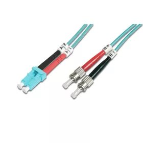  DIGITUS DK-2531-02/3 Duplex 2xLC + 2xST multimodusú OM3 50/125 LSOH 2m optikai patch kábel
