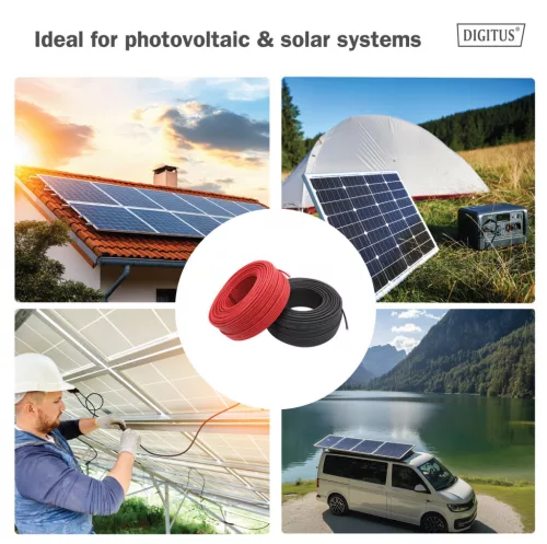 DIGITUS DK-SCEC64-0050 Solar 4mm 1500V DC XLPO napelemes kültéri kábelhosszabbító MC4 csatlakozóval 5m