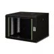 DIGITUS Unique DN-19 07-U-SW 19" 7U 420x600x450mm lapraszerelt üvegajtós fekete fali rack szekrény