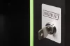 DIGITUS Unique DN-19 07-U-SW 19" 7U 420x600x450mm lapraszerelt üvegajtós fekete fali rack szekrény