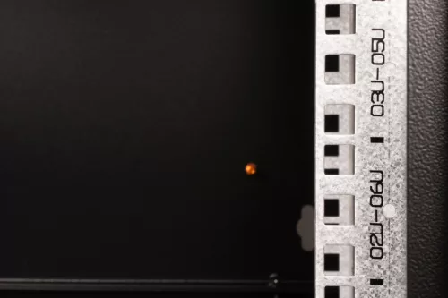 DIGITUS Unique DN-19 07-U-SW 19" 7U 420x600x450mm lapraszerelt üvegajtós fekete fali rack szekrény