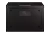 DIGITUS Unique DN-19 07-U-SW 19" 7U 420x600x450mm lapraszerelt üvegajtós fekete fali rack szekrény