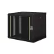 DIGITUS DN-19 09-U-SW Unique 19" 9U 509x600x450mm lapraszerelt üvegajtós fekete Unique fali rack szekrény