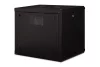 DIGITUS DN-19 09-U-SW Unique 19" 9U 509x600x450mm lapraszerelt üvegajtós fekete Unique fali rack szekrény