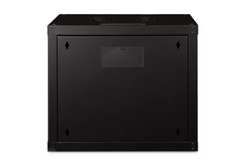 DIGITUS DN-19 09-U-SW Unique 19" 9U 509x600x450mm lapraszerelt üvegajtós fekete Unique fali rack szekrény