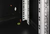 DIGITUS DN-19 09-U-SW Unique 19" 9U 509x600x450mm lapraszerelt üvegajtós fekete Unique fali rack szekrény