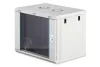 DIGITUS Dynamic-N DN-37104 19" 9U 474x600x450mm lapraszerelt üvegajtós szürke fali rack szekrény