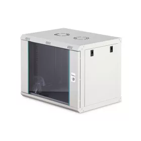   DIGITUS Dynamic-N DN-37104 19" 9U 474x600x450mm lapraszerelt üvegajtós szürke fali rack szekrény