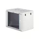 DIGITUS Dynamic-N DN-37104 19" 9U 474x600x450mm lapraszerelt üvegajtós szürke fali rack szekrény