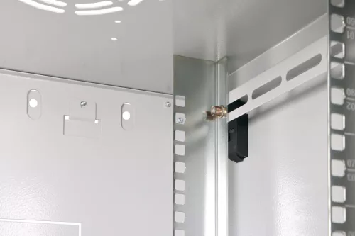 DIGITUS Dynamic-N DN-37104 19" 9U 474x600x450mm lapraszerelt üvegajtós szürke fali rack szekrény