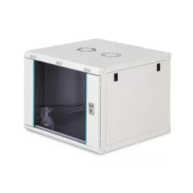   DIGITUS Dynamic-N DN-37106 19" 9U 474x600x600mm lapraszerelt üvegajtós szürke fali rack szekrény