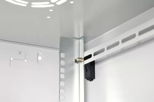 DIGITUS Dynamic-N DN-37106 19" 9U 474x600x600mm lapraszerelt üvegajtós szürke fali rack szekrény