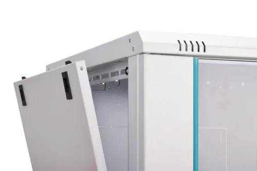 DIGITUS Dynamic-N DN-37106 19" 9U 474x600x600mm lapraszerelt üvegajtós szürke fali rack szekrény