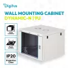 DIGITUS Dynamic-N DN-37106 19" 9U 474x600x600mm lapraszerelt üvegajtós szürke fali rack szekrény