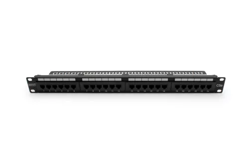 DIGITUS DN-91524U 19" 1U 24port Cat.5e fekete árnyékolatlan Patch Panel