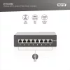 DIGITUS DN-91608SD Cat.6 8port asztali fekete árnyékolt patch panel