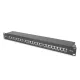DIGITUS DN-91624S-EA-B 19" 1U 24port Cat.6A kompakt fekete árnyékolt patch panel