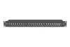 DIGITUS DN-91624S-EA-B 19" 1U 24port Cat.6A kompakt fekete árnyékolt patch panel