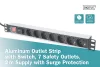 DIGITUS DN-95407 19" 1U PDU 7xCEE 7/3 schuko aljzat CEE7/7 csatlakozó 2m túlfeszültségvédett elosztósor